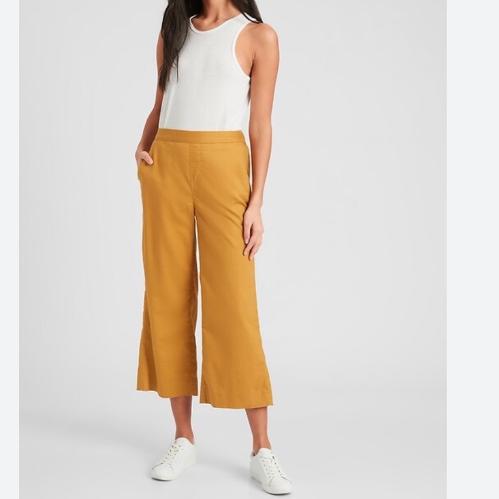 BANANA REPUBLIC ROWAN WIDE LEG CROP PANT (a364)